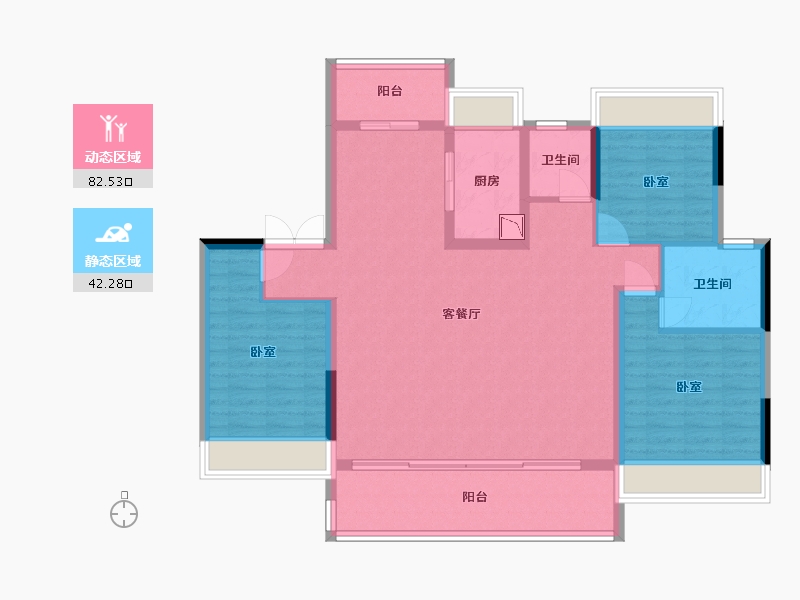 湖北省-十堰市-大家十里桃源-113.00-户型库-动静分区