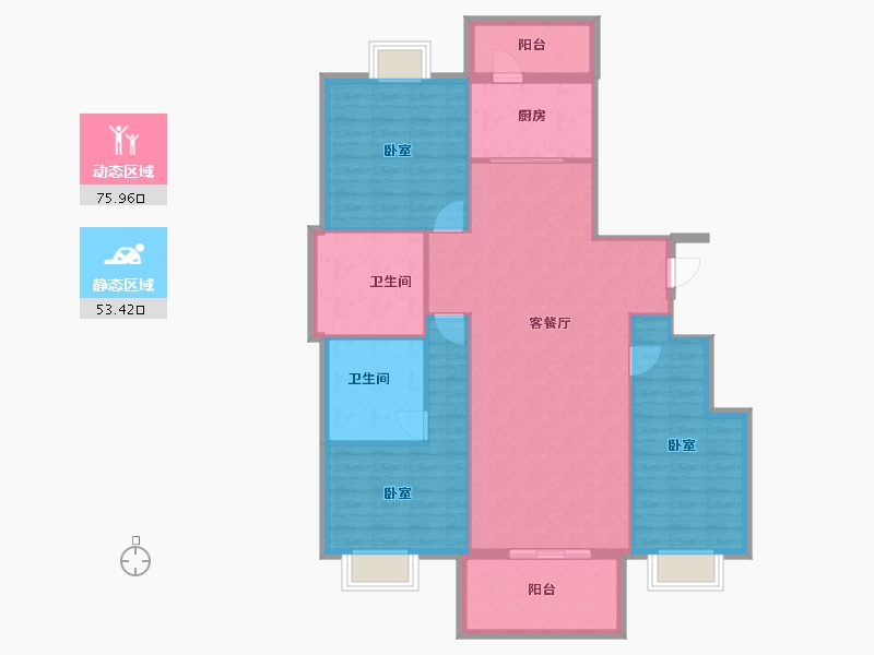 湖北省-黄冈市-山河万里-118.90-户型库-动静分区