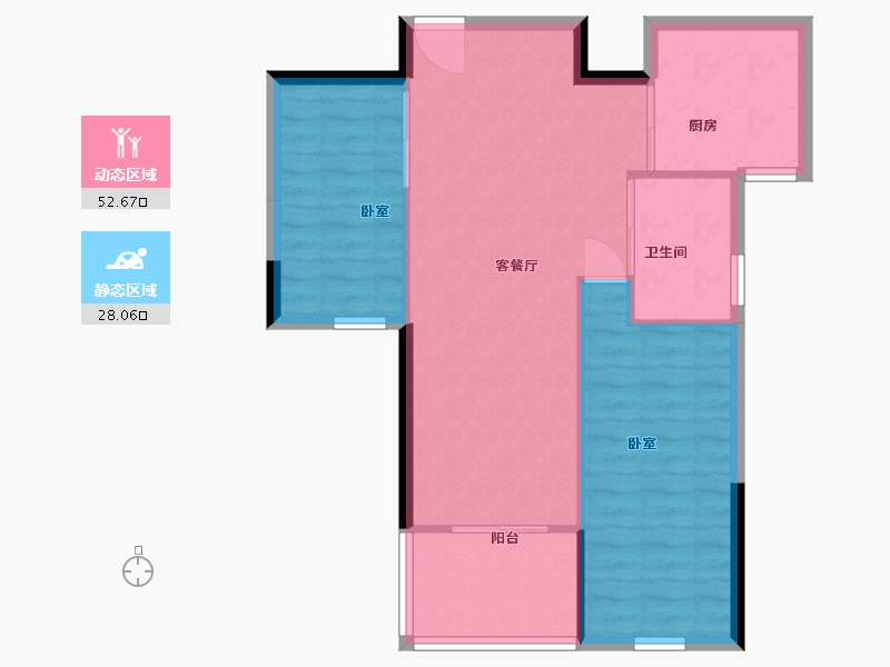 江苏省-苏州市-逸品阁繁华里-74.00-户型库-动静分区