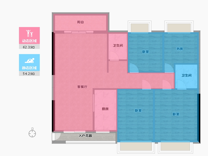 湖南省-常德市-深柳国际-110.77-户型库-动静分区