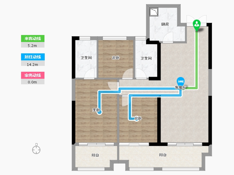 湖南省-湘潭市-湾田九华湖壹号-95.13-户型库-动静线