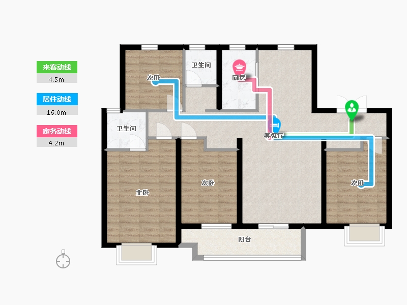 山东省-临沂市-儒辰璟宸府-107.00-户型库-动静线