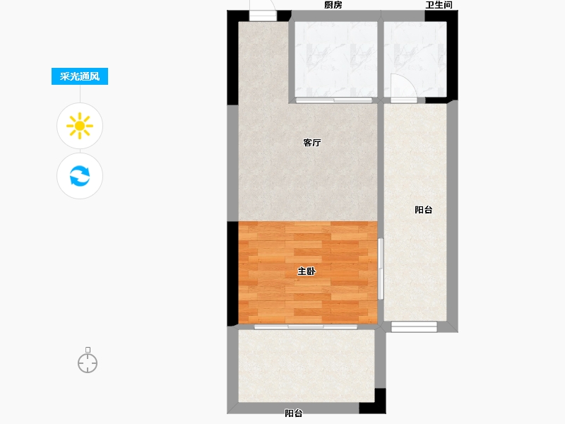 湖南省-衡阳市-阳光金城-35.47-户型库-采光通风