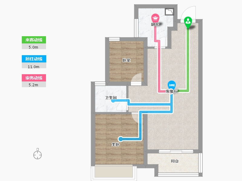 福建省-厦门市-保利住宅第5湾-55.00-户型库-动静线