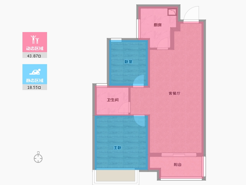 福建省-厦门市-保利住宅第5湾-55.00-户型库-动静分区