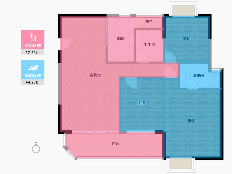 广东省-广州市-青春-93.19-户型库-动静分区