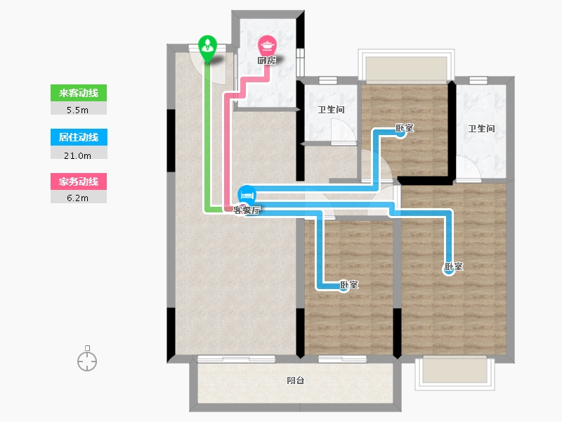 湖北省-武汉市-中建壹品澜荟-95.17-户型库-动静线