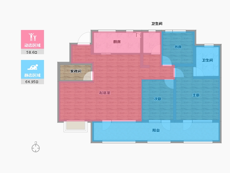 山东省-青岛市-中瑞鼎峰伴山府-114.00-户型库-动静分区