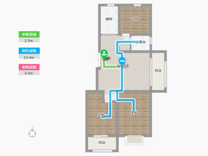 山东省-临沂市-城建·锦绣府-86.00-户型库-动静线