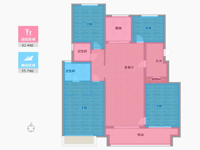 河南省-许昌市-中梁昱龙首府-103.99-户型库-动静分区