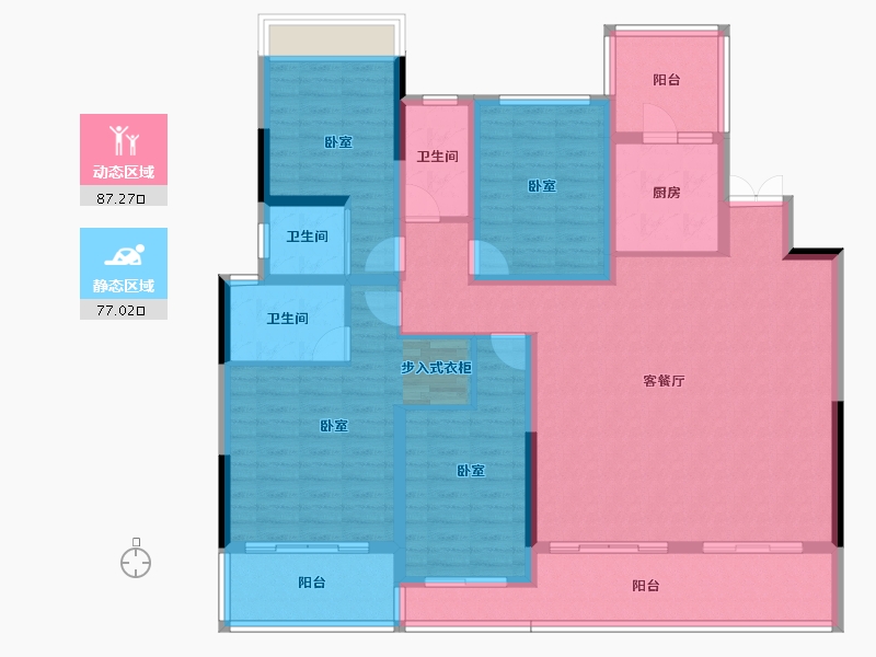 湖北省-十堰市-中国中铁·世纪山水-147.84-户型库-动静分区