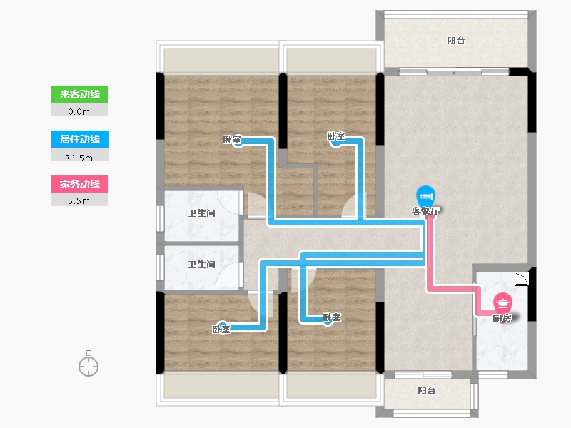 广东省-广州市-碧桂园云玺-106.83-户型库-动静线