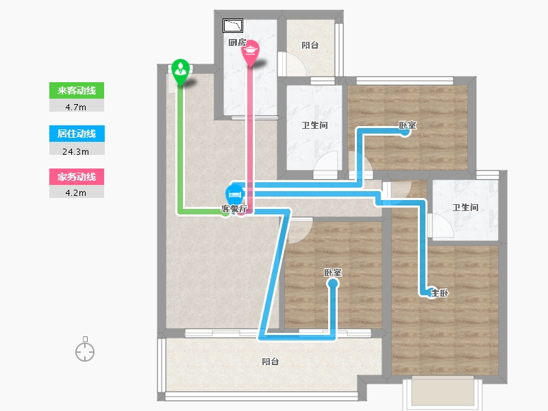 福建省-厦门市-保利住宅第5湾-75.99-户型库-动静线