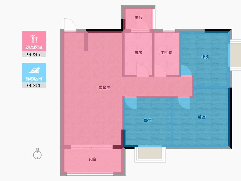 广东省-广州市-青春-79.93-户型库-动静分区