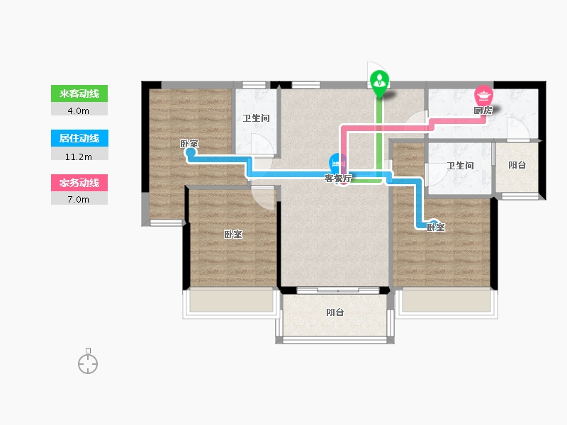 湖南省-衡阳市-碧桂园·首府-84.01-户型库-动静线