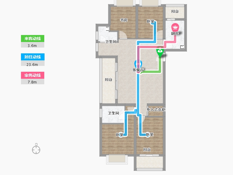 湖北省-黄石市-天行·御景庄园-110.42-户型库-动静线