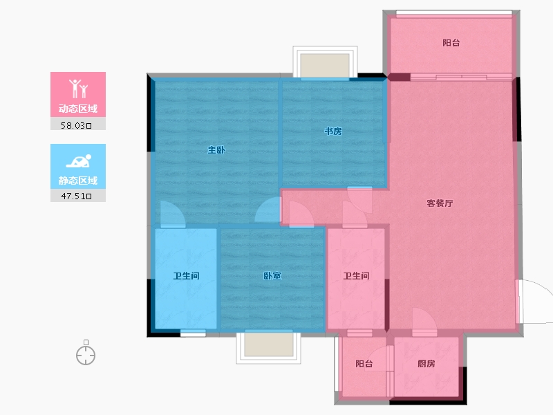 广东省-广州市-青春-96.21-户型库-动静分区