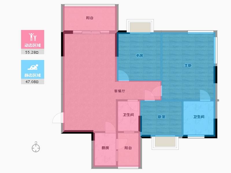 广东省-广州市-青春-92.77-户型库-动静分区