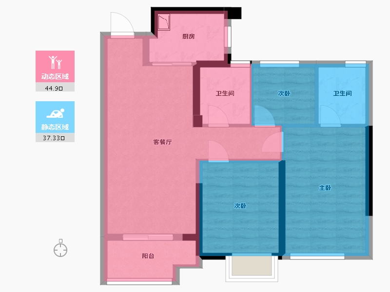 福建省-福州市-阳光城望海潮-73.01-户型库-动静分区