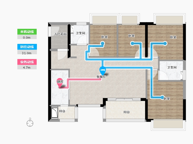 广东省-广州市-富力新城-96.00-户型库-动静线