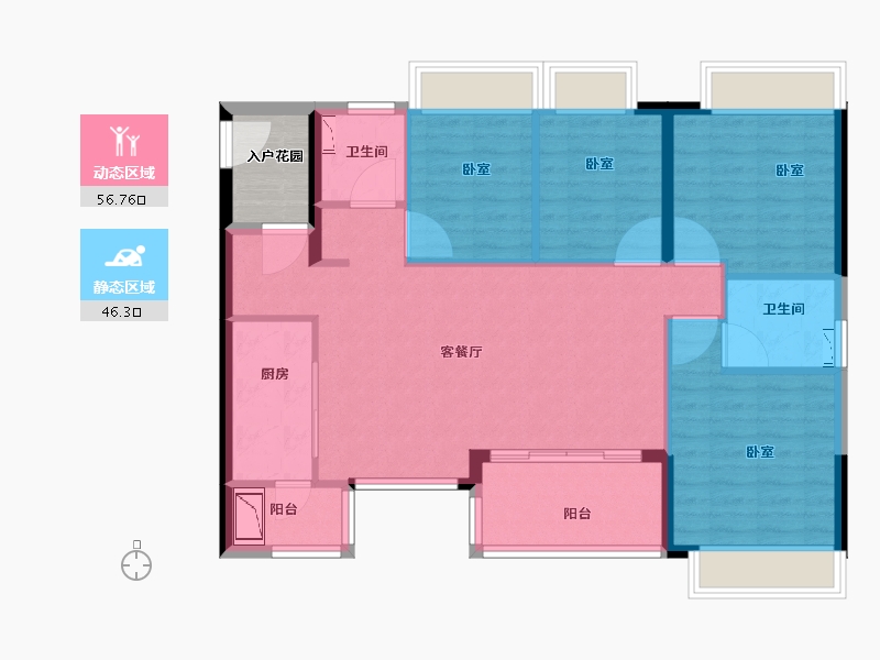 广东省-广州市-富力新城-96.00-户型库-动静分区