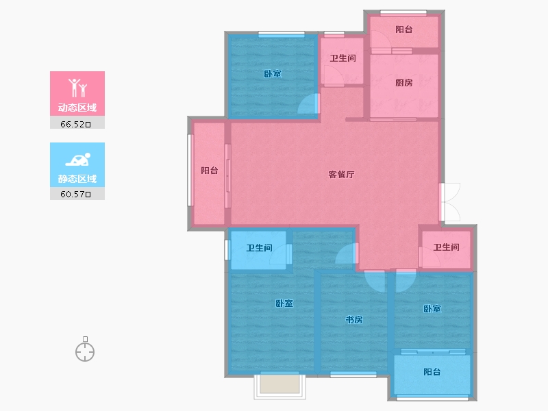 江西省-景德镇市-润华·锦绣天成-113.27-户型库-动静分区