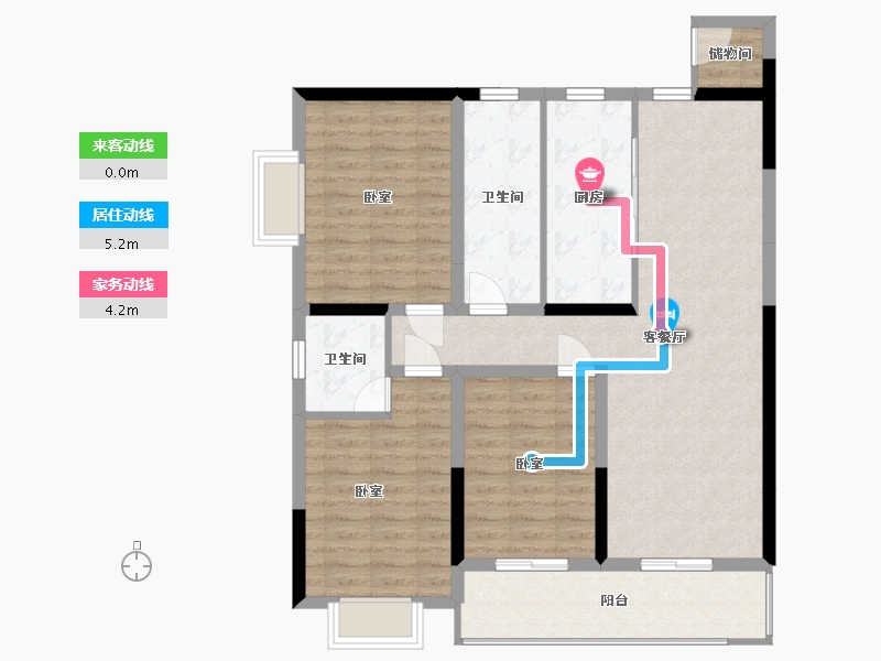 湖南省-株洲市-青龙湾中央学府-99.66-户型库-动静线