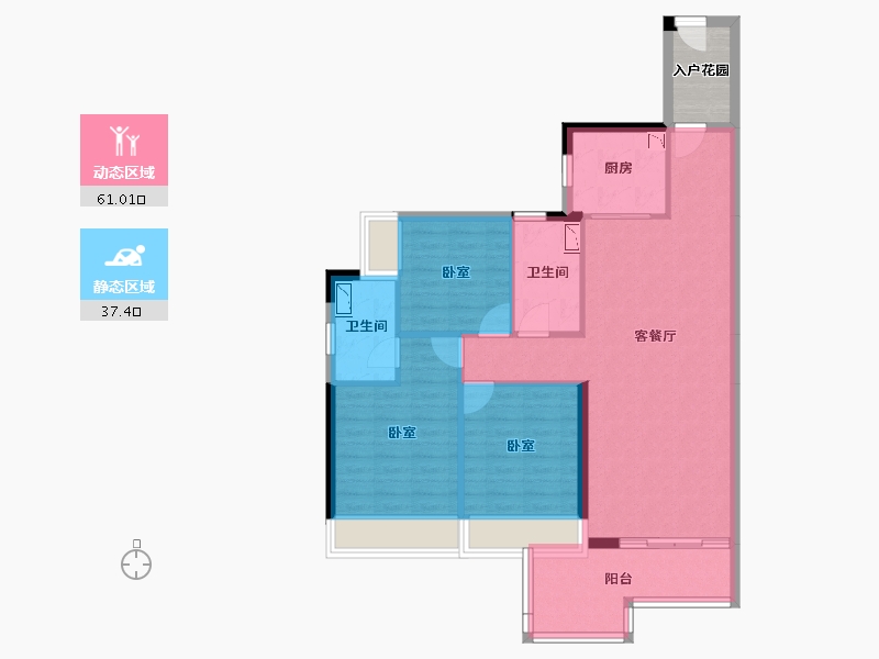 广东省-广州市-碧桂园状元府-91.77-户型库-动静分区