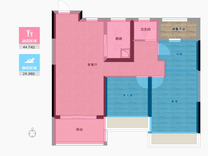 湖北省-十堰市-大家十里桃源-66.03-户型库-动静分区