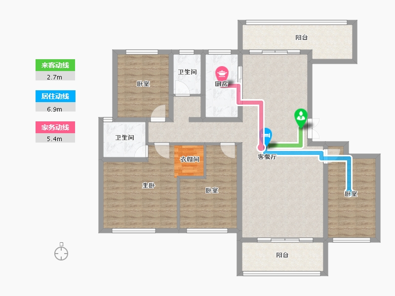 广西壮族自治区-贺州市-绿城·上海公馆-127.80-户型库-动静线