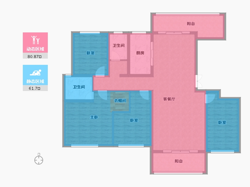 广西壮族自治区-贺州市-绿城·上海公馆-127.80-户型库-动静分区