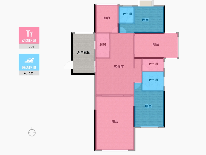 广东省-汕头市-海湾一城-158.25-户型库-动静分区