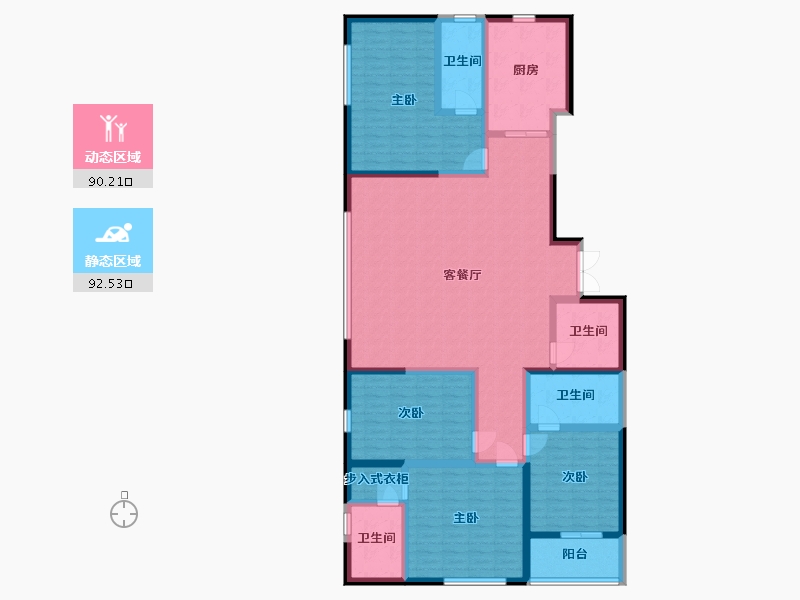 山东省-临沂市-慧谷LY100-164.20-户型库-动静分区