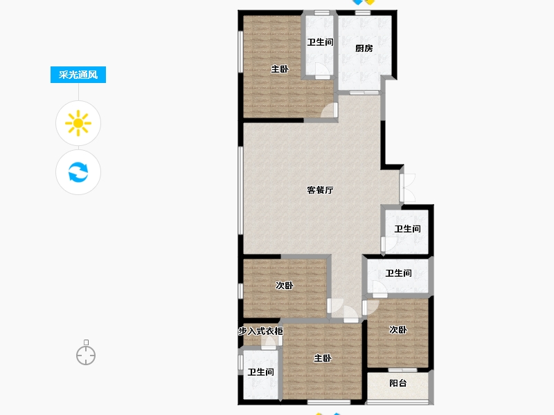 山东省-临沂市-慧谷LY100-164.20-户型库-采光通风