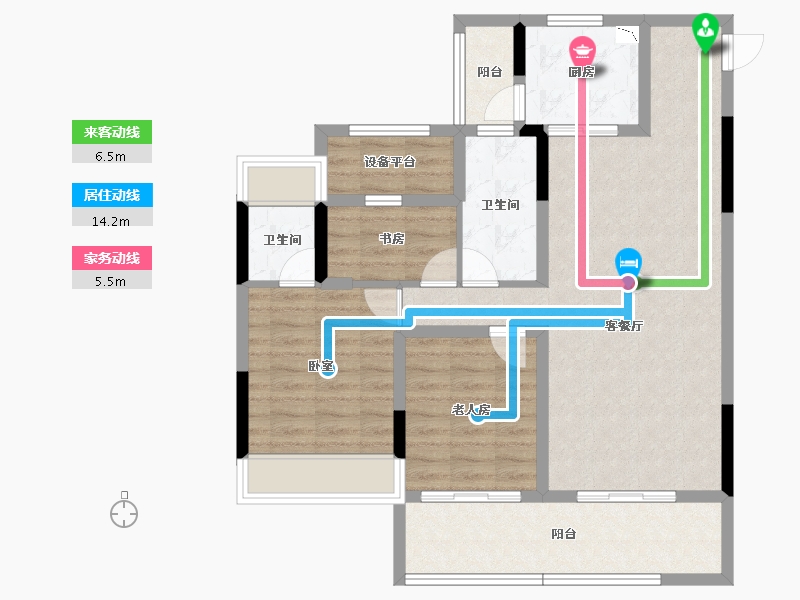 湖北省-十堰市-大家十里桃源-92.09-户型库-动静线