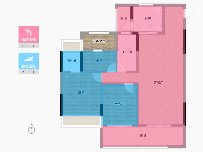 湖北省-十堰市-大家十里桃源-92.09-户型库-动静分区