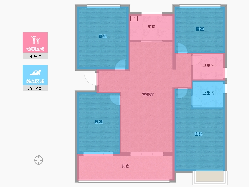 福建省-厦门市-保利住宅第5湾-102.00-户型库-动静分区