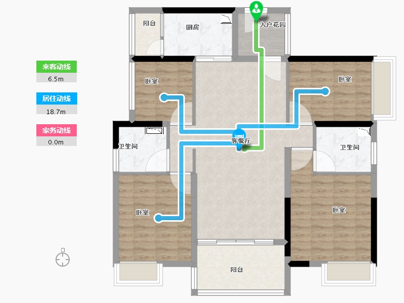 广东省-广州市-保利罗兰国际-104.83-户型库-动静线