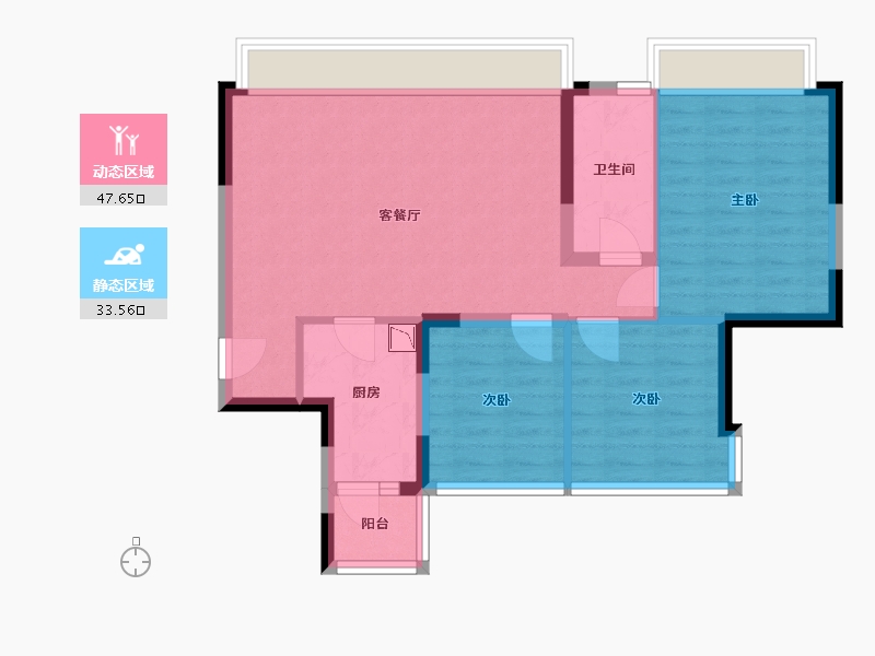 四川省-成都市-御景华府-72.49-户型库-动静分区