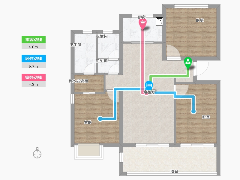 福建省-厦门市-保利住宅第5湾-84.00-户型库-动静线