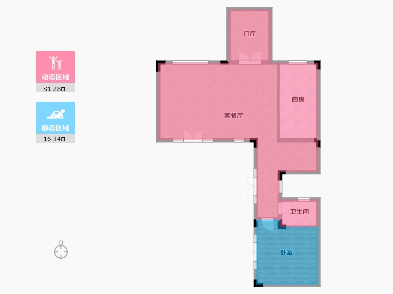 湖北省-武汉市-光谷澎湃城奥山府-89.43-户型库-动静分区