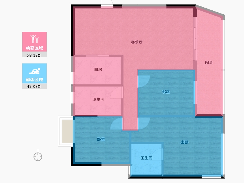 广东省-广州市-青春-93.62-户型库-动静分区