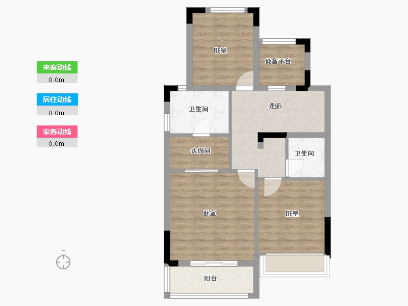 浙江省-绍兴市-阳光城檀悦-67.44-户型库-动静线