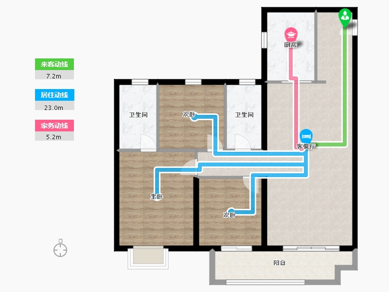 山东省-临沂市-儒辰璟宸府-102.00-户型库-动静线