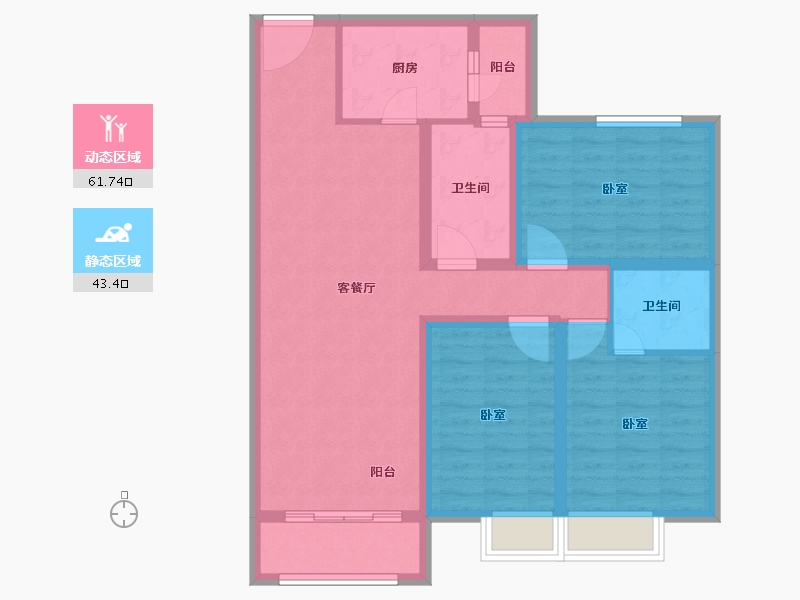 湖北省-黄石市-天行·御景庄园-93.42-户型库-动静分区