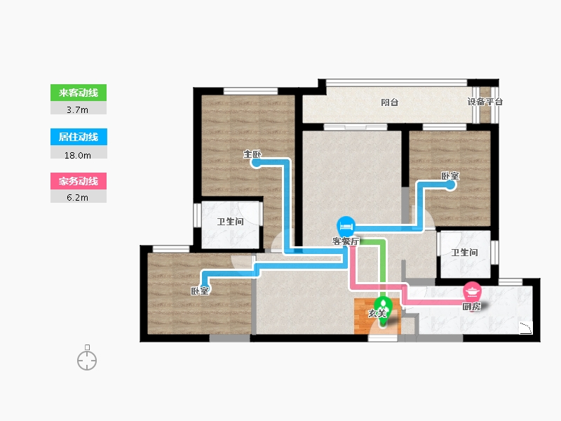 湖南省-长沙市-中海·熙湾-82.11-户型库-动静线