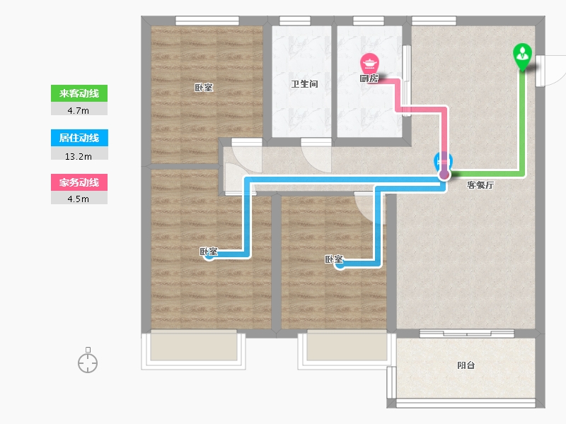 河南省-许昌市-中梁昱龙首府-86.00-户型库-动静线