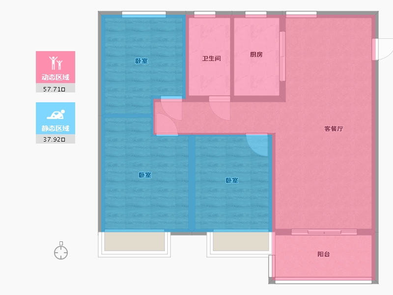 河南省-许昌市-中梁昱龙首府-86.00-户型库-动静分区