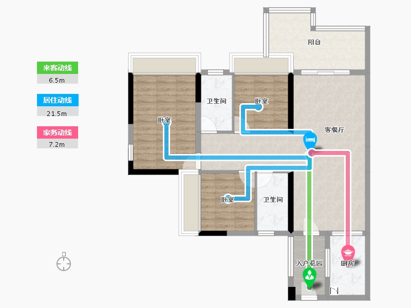 广东省-广州市-碧桂园状元府-93.21-户型库-动静线