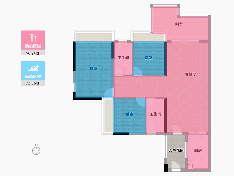 广东省-广州市-碧桂园状元府-93.21-户型库-动静分区